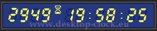 blue panel digital desktop clock and timer