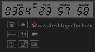 digital desktop clock and digital timer application face