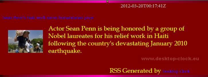 Sean Penn at work in Haiti-rss window