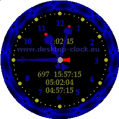Desktop Clock with Big Ben clock hands and date display