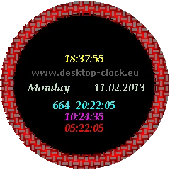 desktop clock 2.9 without clock's hands view
