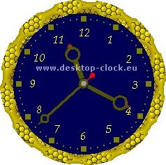 yellow with little blue clock settings