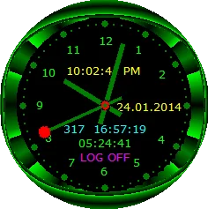 red style clock