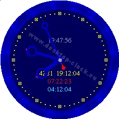 all color settings in blue frame, background, clock's hand