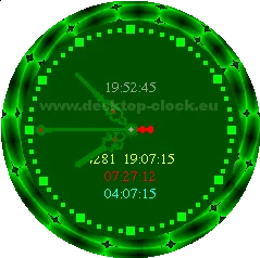 all color's of the clock set in light green view